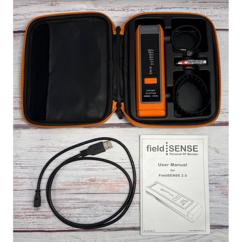FieldSENSE 2.0 Personal RF Monitor Isotropic E & H Field 50MHz - 6GHz Orange